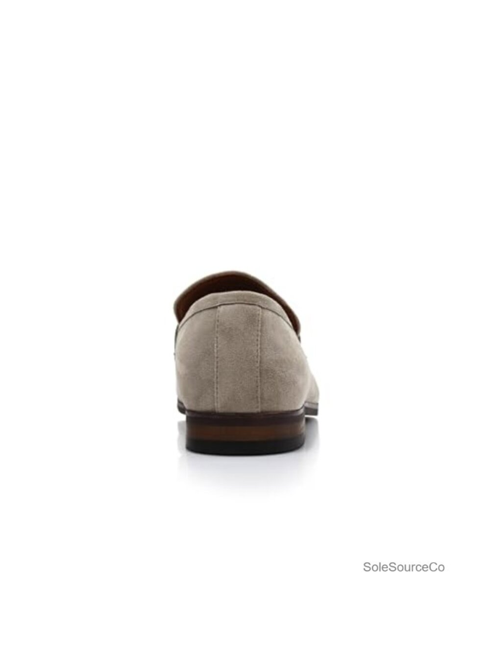 Classic Moc Toe Loafers with Horsebit Buckle - Vegan Suede Slip On Dress Shoes - Picture 3 of 6